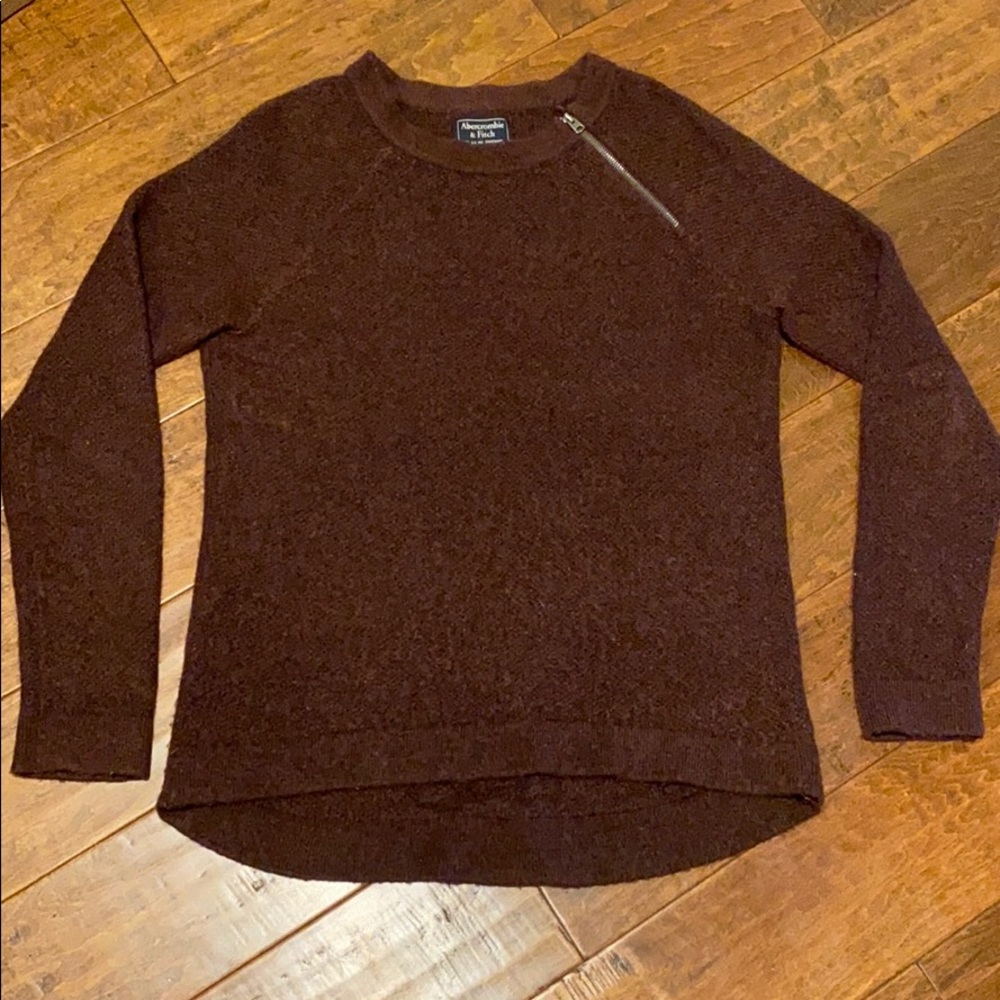 Women’s Maroon Sweater with Zipper